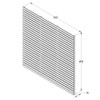 1.8m x 1.8m Pressure Treated Contemporary Double Slatted Fence Panel  - Pack of 5 (Home Delivery)