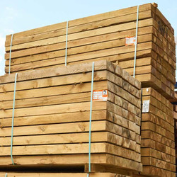 50 x Softwood Railway Sleepers (2400 x 200 x 100mm) - Pressure Treated Natural Timber