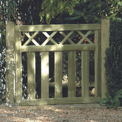 3ft Cross Top Border Gate (900 x 900mm) - Tanalised Softwood