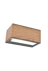 Lutec Gemini Wall LED Wood Print up & Down Light