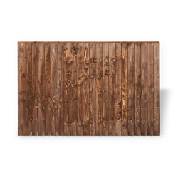 6ft Closeboard Fence Panel (1830 x 1200mm) - Dip Treated Brown Timber