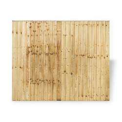 6ft Closeboard Fence Panel (1830 x 1500mm) - Pressure Treated Green Timber