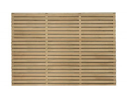 1.8m x 1.2m Pressure Treated Contemporary Double Slatted Fence Panel (Home Delivery)
