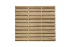 1.8m x 1.5m Pressure Treated Contemporary Double Slatted Fence Panel  - Pack of 4 (Home Delivery)
