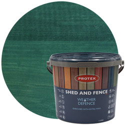 BUNDLE OFFER- 2 Protek 5ltr Shed & Fence Wood Stain + FREE Brush - Various Colours