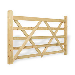 6ft 5 Bar Field Gate (1830 x 1090mm), Universal Hang - Pressure Treated Green Timber