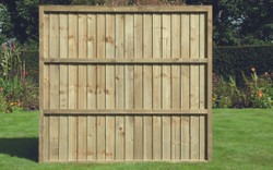 6ft x 5ft 6in Closeboard Fence Panel (1830 x 1650mm) - Pressure Treated Green Timber