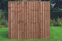 6ft x 5ft 6in Closeboard Fence Panel (1830 x 1650mm) - Dip Treated Brown Timber