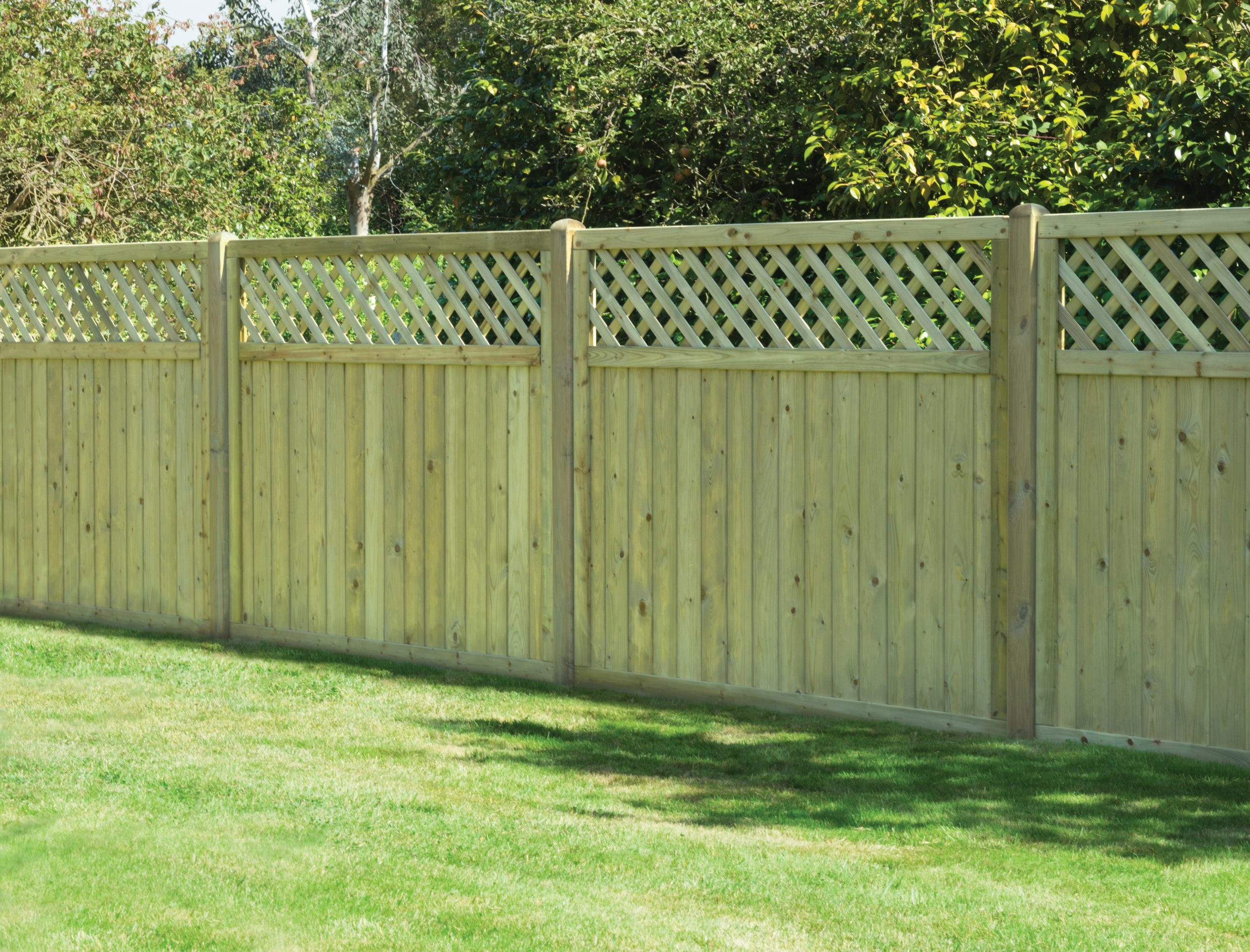 pressure treated lattice top fence panels