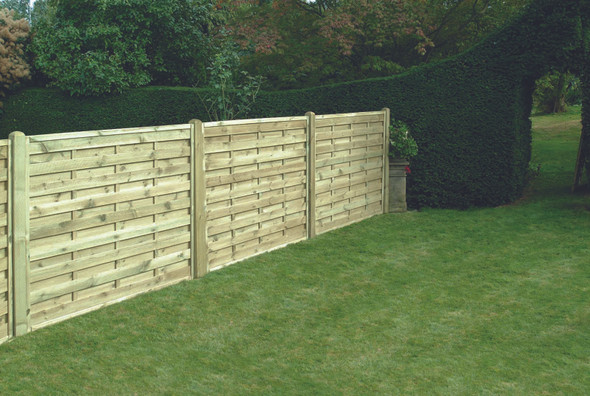 6ft Square Horizontal Fence Panel (1800 x 1500mm) - Pressure Treated Green Timber