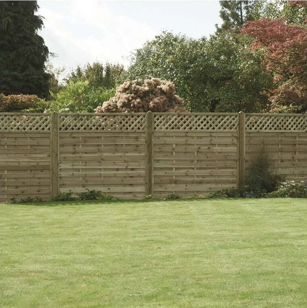 horizontal lattice top fence panels near me