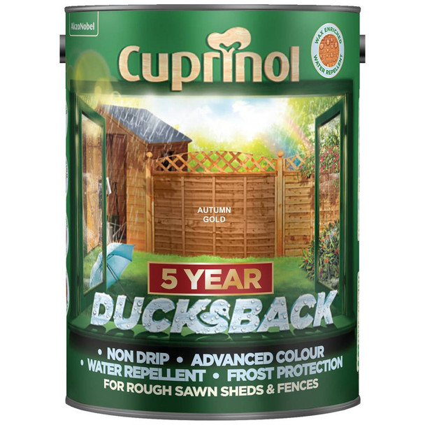 Cuprinol Ducksback 5 Ltr Autumn Gold