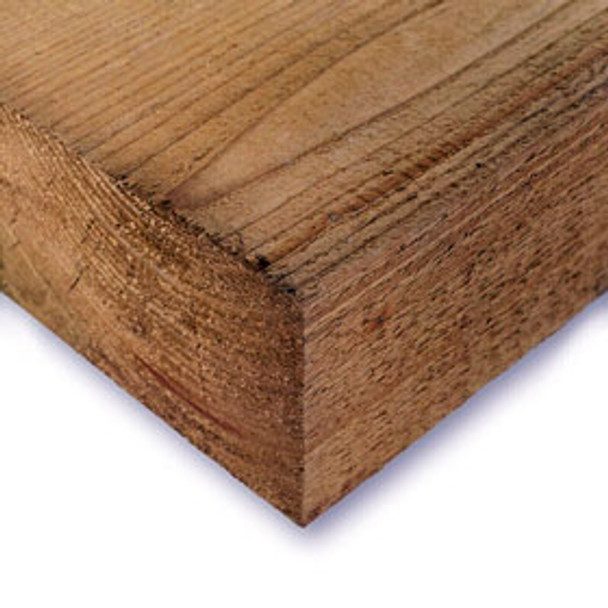Brown Softwood Rail Treated Sleeper (2400 x 200 x 100mm) - Pressure Treated Timber