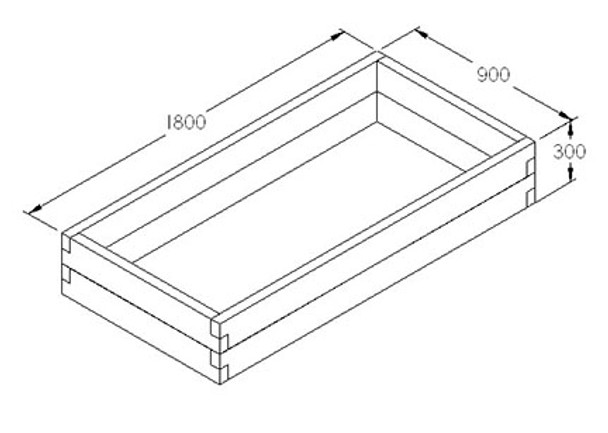 Caledonian Rectangular Raised Bed