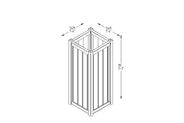 Large Slender Planter (1000 x 400 x 400mm)