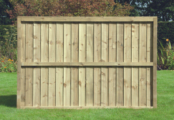 6ft x 4ft Closeboard Fence Panel (1830 x 1200mm) - Pressure Treated Green Timber