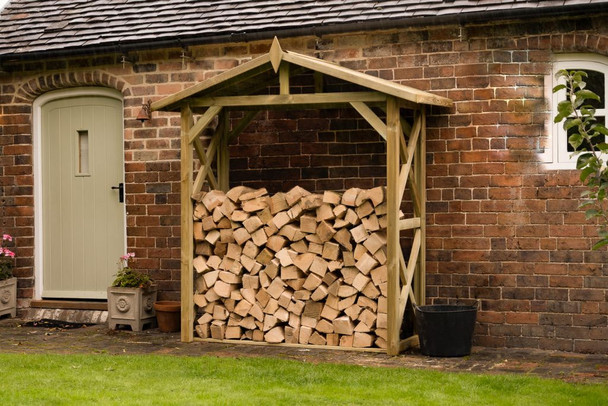 Large Apex Wall Log Store (Home Delivery)