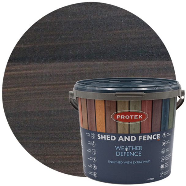 Protek 5ltr Shed & Fence Wood Stain - Various Colours