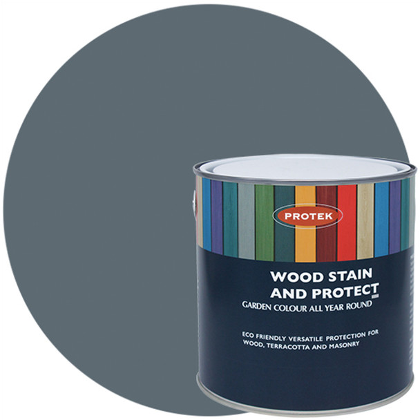 Protek 2.5ltr Wood Stain & Protect Gun Metal Grey