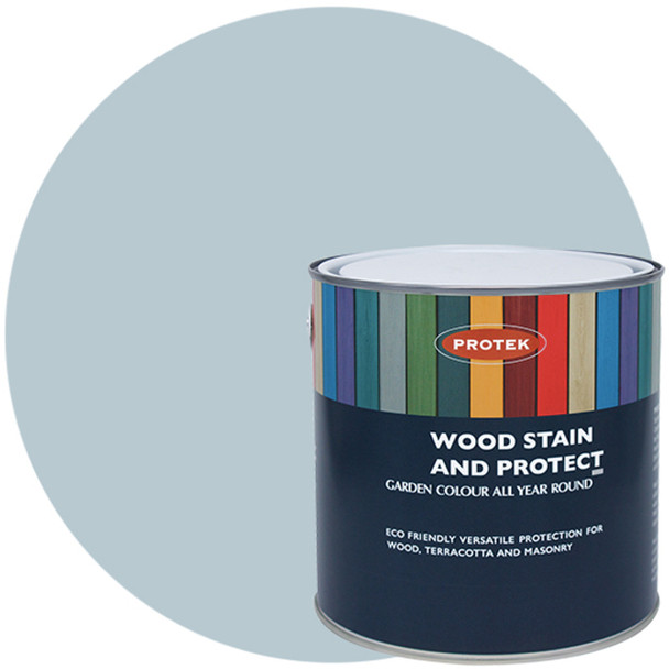 Protek 2.5ltr Wood Stain & Protect Sky Grey Blue