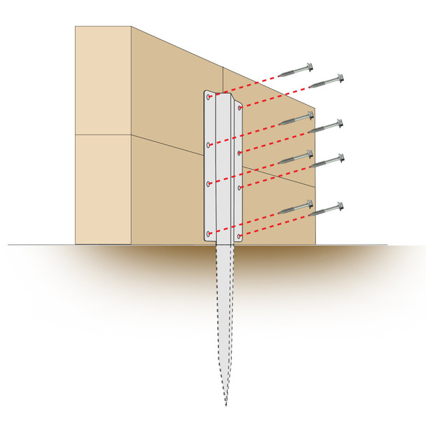 Double Sleeper Straight Support Spike 660mm BROWN
