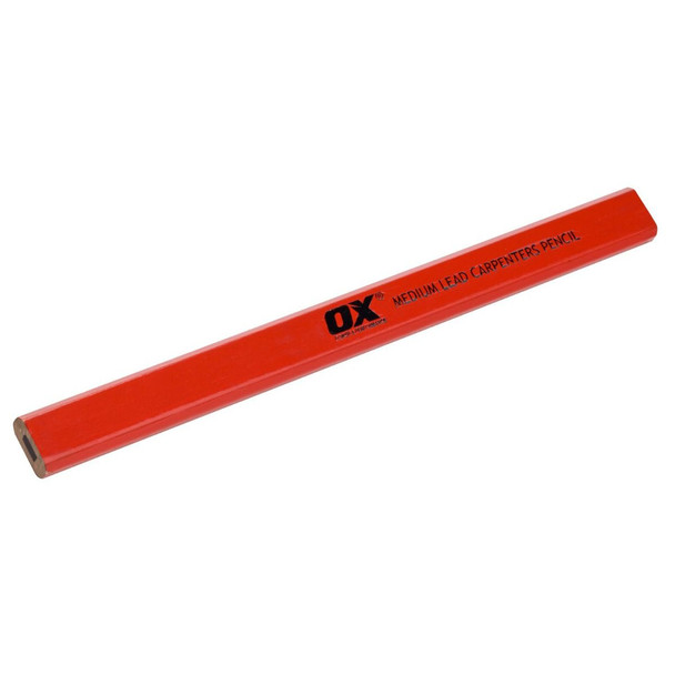 OX Tools - Trade Medium Lead Carpenter's Pencils 10 Pack (Red)