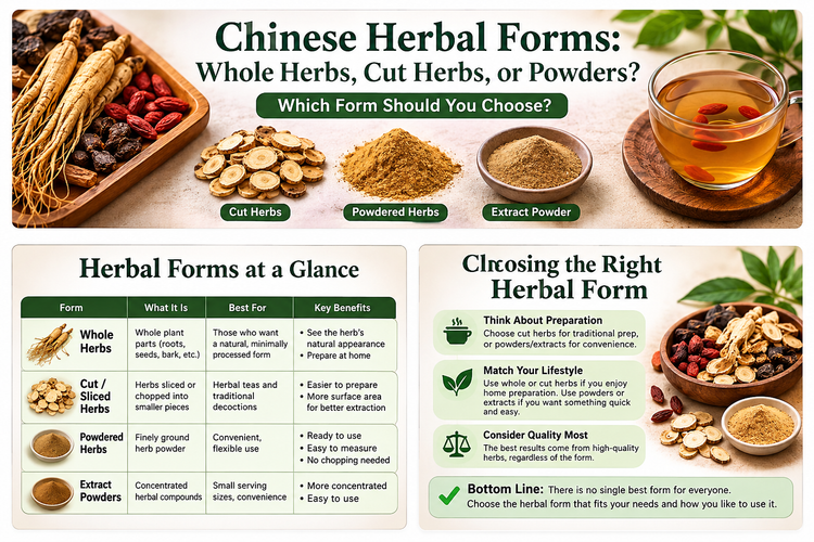 Whole Herbs, Cut Herbs, or Powders: Which Form Should You Choose?
