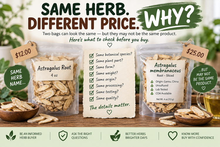 Why Does the Same Herb Cost More? 9 Things to Check Before You Buy