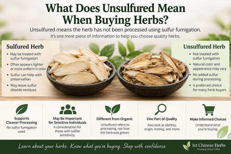 Whats Does Unsulfured Mean When Buying Herbs?