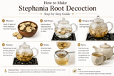 Step by Step instructions on how to brew Stephania root as a decoction