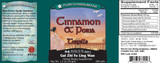 Cinnamon & Poria Teapills side label which includes dosages, ingredients, directions, and more.