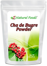 Cha de Bugre powder, 1lb of Z Natural in a convenient upright, airtight foil package. 