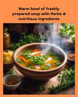 Astragalus root powder used in soup, nourishing and immune-supportive herbal addition.