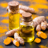 Turmeric tincture, made from sliced rhizome