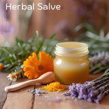 Reishi Mushroom Salve: "A jar of Reishi mushroom salve, used topically to soothe and heal the skin with its anti-inflammatory properties