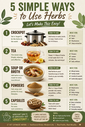 5 Simple Ways to Use Herbs:   Let's Make This Easy