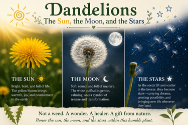 Dandelions are the Sun, the Moon, and the Stars