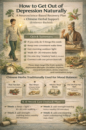 How to Get Out of Depression Naturally: A Neuroscience-Based Plan + Chinese Herbal Support (Evidence-Backed)