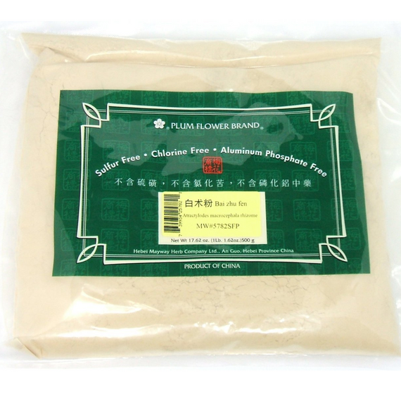 White Atractylodes Rhizome - Bai Zhu - Plum Flower, Powder 1lb