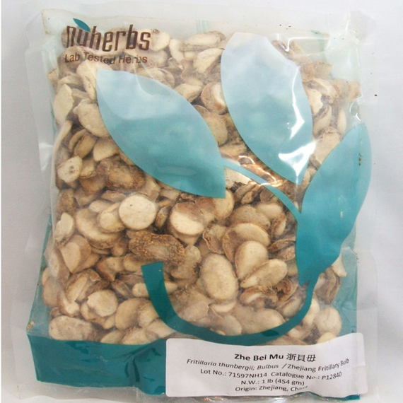 Tendrilled Fritillaria Bulb (Zhe Bei Mu) - Lab-Tested Pieces Form 1 lb. - Nuherbs Brand (P12840)