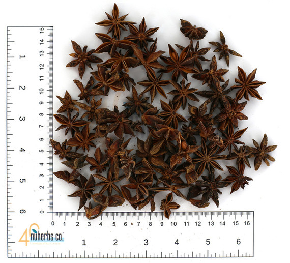Organic Star Anise is great for treating flu because it has a plethora source of shikimic acid.  Organic Star Anise in Bulk Form: A close-up of dried organic star anise pods, showcasing their natural star-shaped structure, available in bulk for culinary or medicinal use.