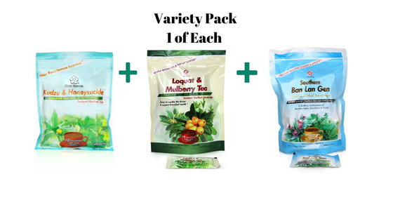 All Three Bags For One Low Price
Herbal teas promote healing by harmonizing all aspects.   When any aspect of our being is out of balance, this will bring illness.