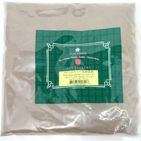 Sheng Di Huang - Raw Rehmannia Root Powder, Plum Flower brand, powder 1lb