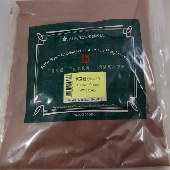 Rubia / Madder Root Powder, Qian Cao (Gen) Plum Flower, powder 1lb