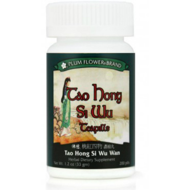 Four Ingredient Pills (Tao Hong Si Wu Wan) Plum Flower Teapills 200 Pills/Bottle