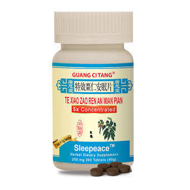 Sleepeace (Te Xiao Zao Ren An Mian Pian) - 200mg 200 Tablets - Active Herb Brand