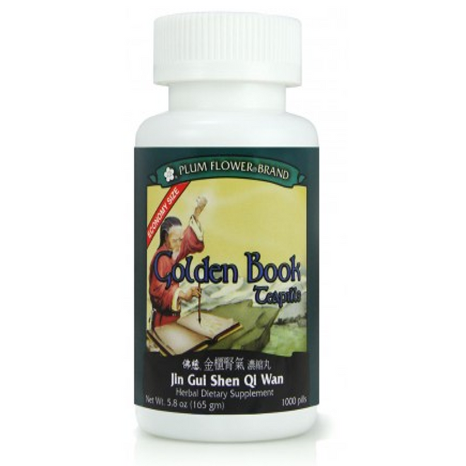 Golden Book Teapills (Jin Gui Shen Qi Wan) - Economy 1,000 Pills/Bottle - Plum Flower Brand