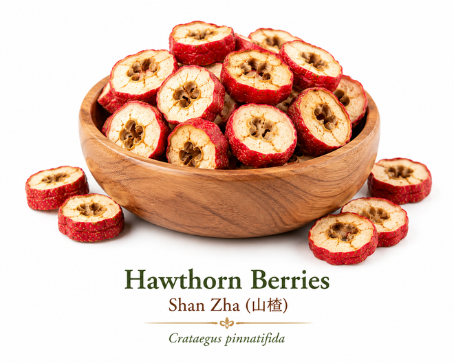 Hawthorn Berries, Also known as Shan Zha, in sliced form, for easy use to make a decoction