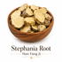 Stephania Root Sliced.  Commonly used as a decoction or a tincture, or can be ground into a powder.