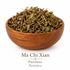Premium dried Purslane (Portulaca oleracea), also known as Ma Chi Xian, displayed in an elegant wooden bowl on a white background, highlighting the herb's natural green leaves and reddish stems.